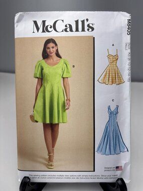 McCall’s M8405 Misses Dresses Sewing Pattern Size 8 10 12 14 16 Uncut 2023 IG De